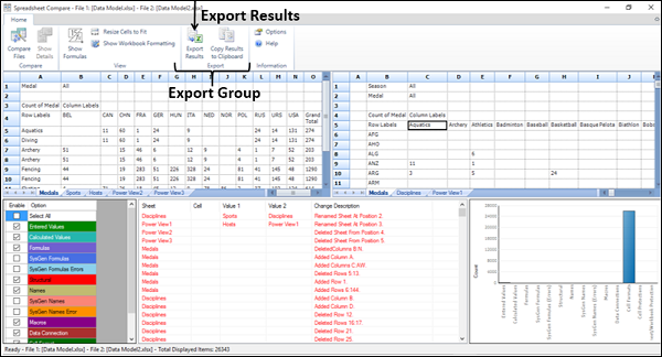 export results