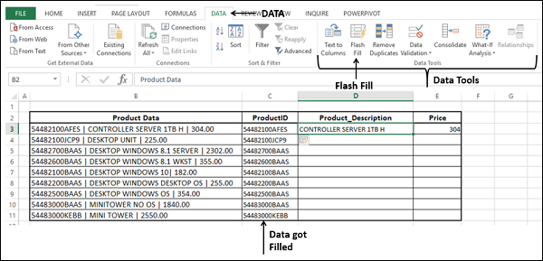 flash fill