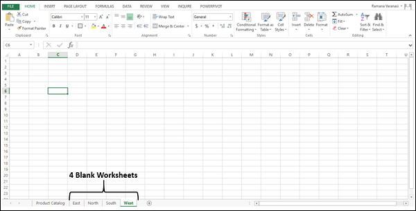 multiple worksheets with same structure