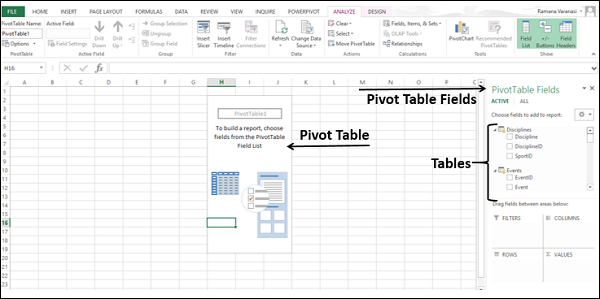 pivottable fields