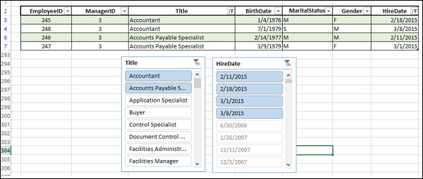 select title values