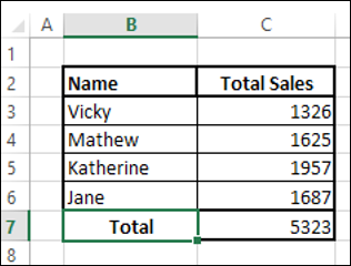 showing formulas