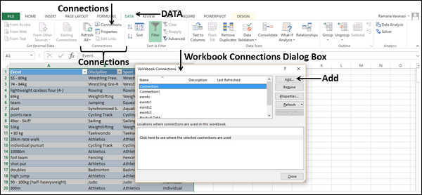 workbook connections