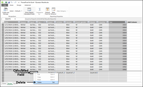 deleting implicit calculated field in data view