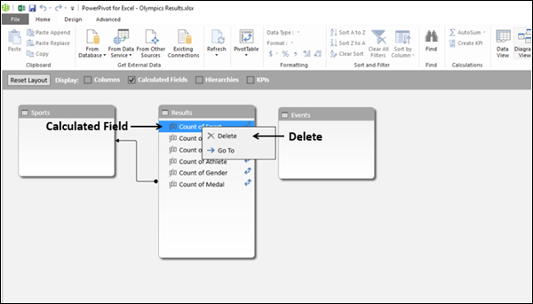 deleting implicit calculated field in diagram view