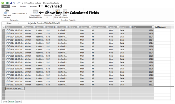 finding calculated fields