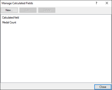 manage calculated fields dialog box