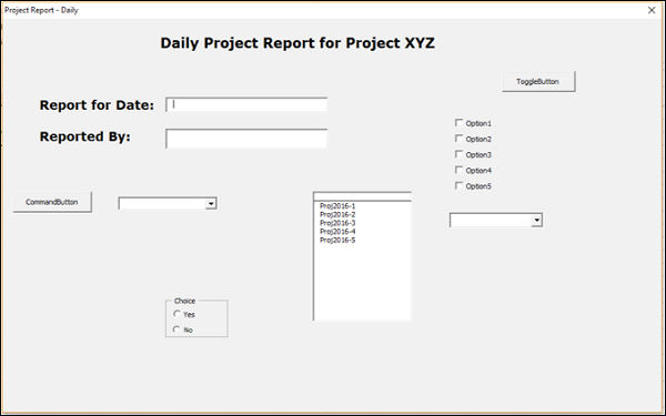 daily report