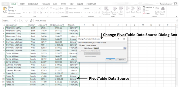 change data source