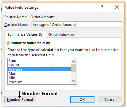 number format