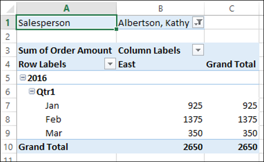 separate worksheet