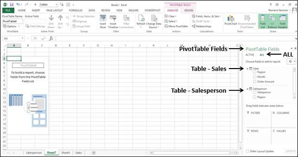 new pivottable