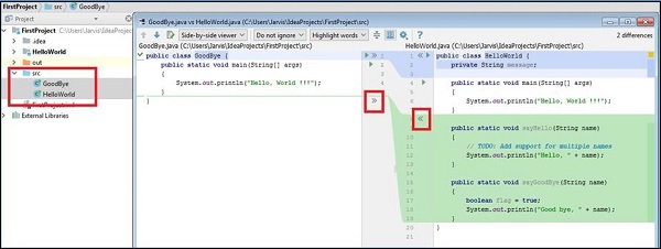 compare files