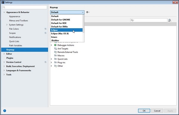 eclipse keymap