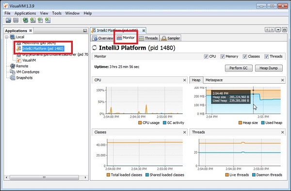 monitoring application