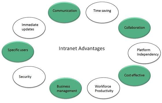 internet intranet advantages