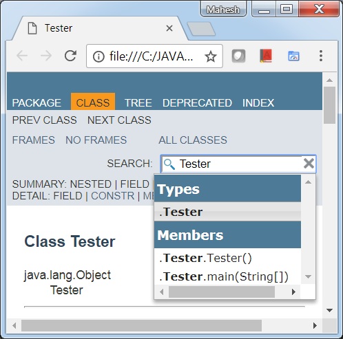 javadoc output1