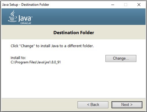 destination folder