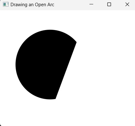 drawing open arc