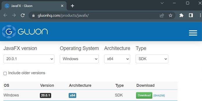 javafx sdk 1