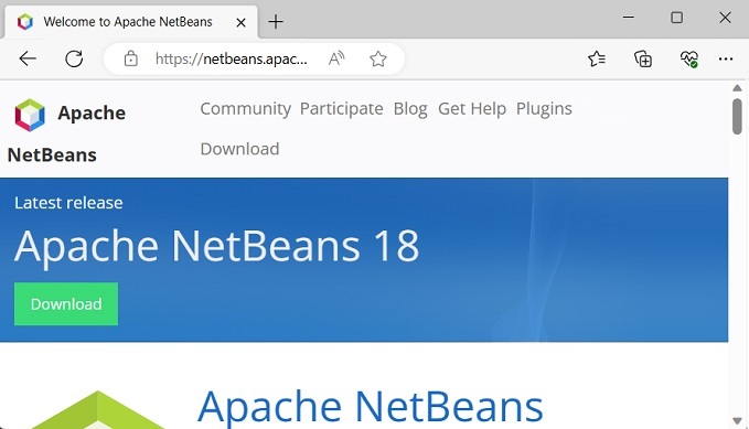 netbeans download page