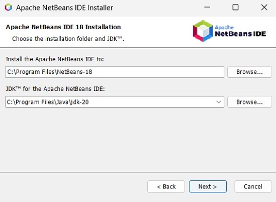 netbeans installation next