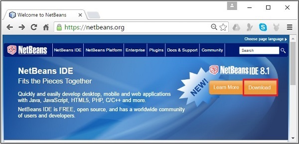 netbeans website