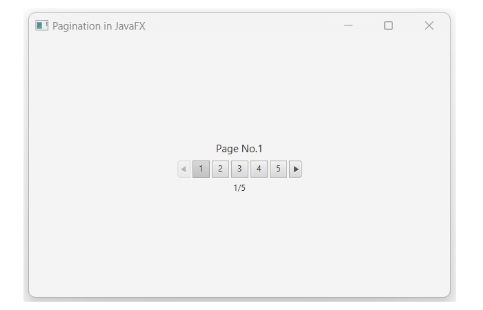 pagination output