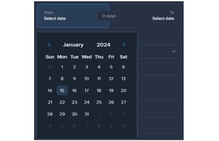 sample datepicker