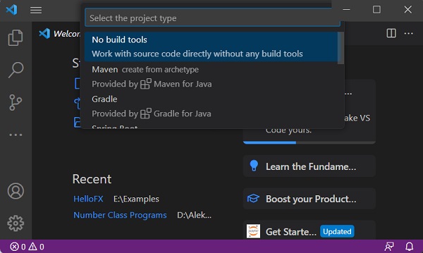 vscode no build tools