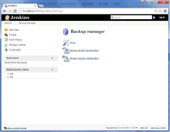 backup manager setup