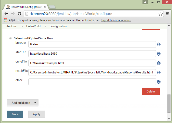 configure selenium