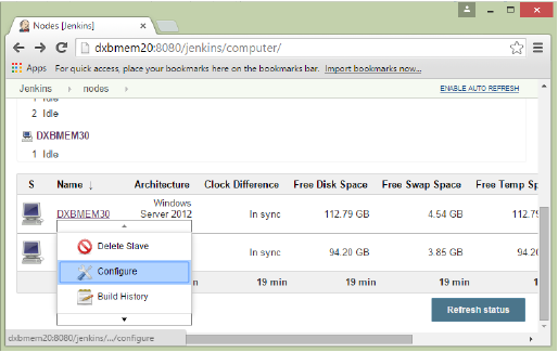 configure slave machine