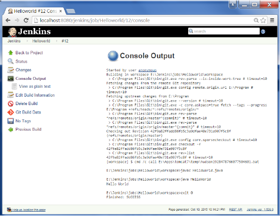 console output2