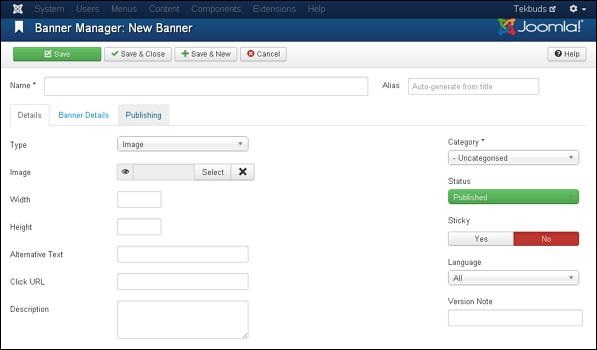 joomla addingbanners step3