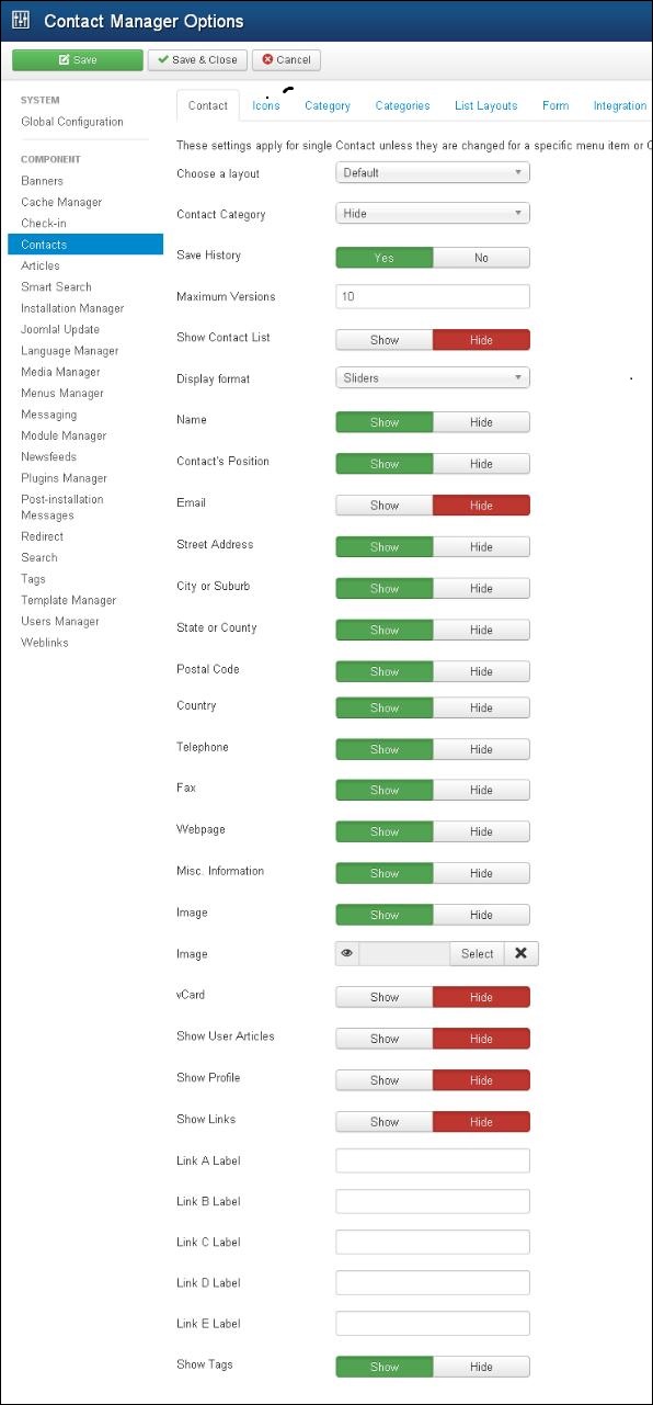 joomla addingcontacts1