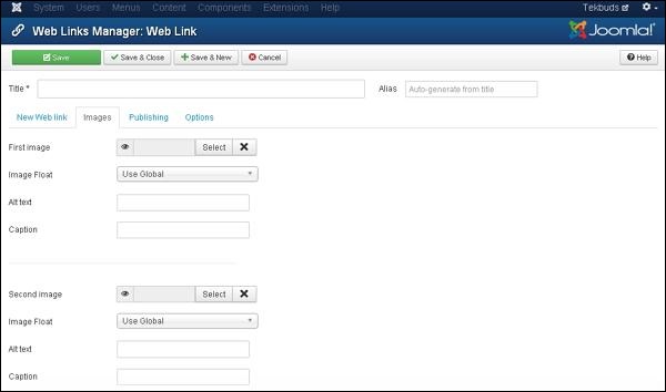 joomla addingweblinks step4