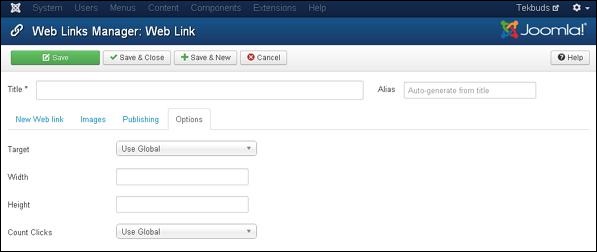 joomla addingweblinks step6