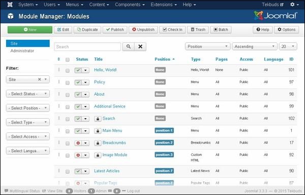 joomla breadcrumbmodule step1