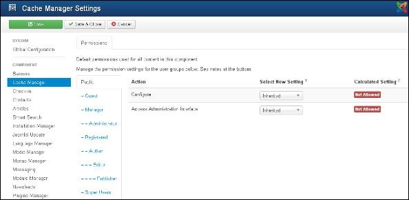 joomla cache management1