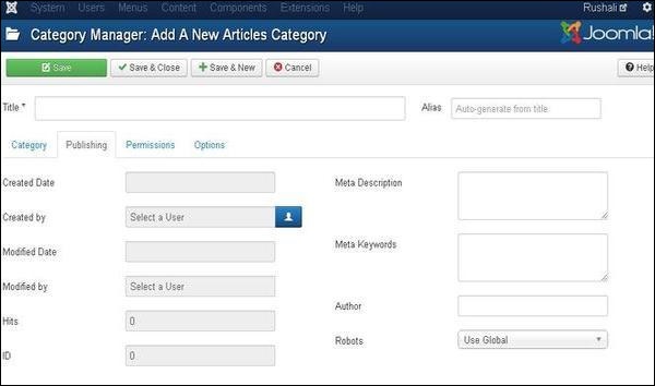 joomla categorymanagement step4