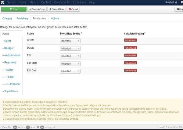 joomla categorymanagement step5