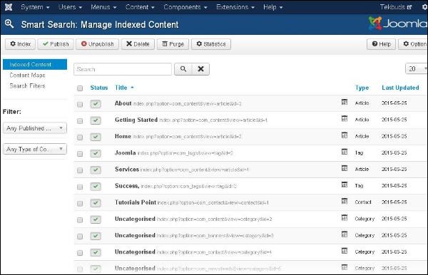 joomla componentmenu smartsearch