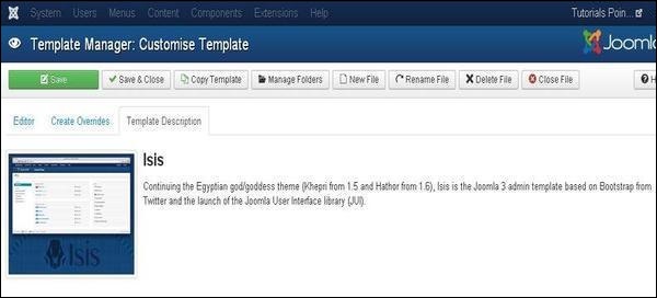 joomla customizetemplate step10