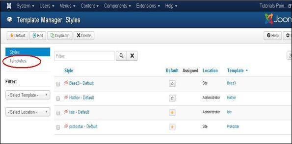 joomla customizetemplate step2