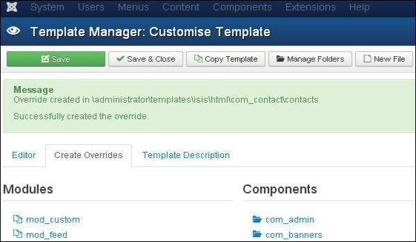 joomla customizetemplate step8