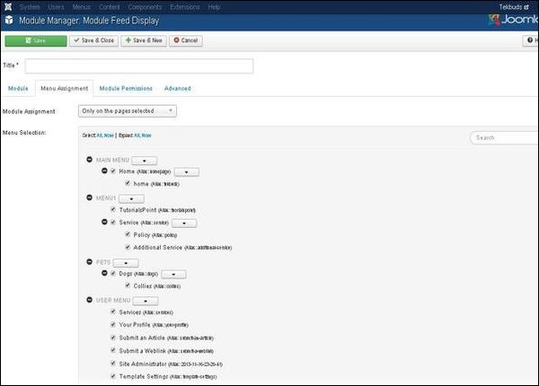 joomla feeddisplay step4