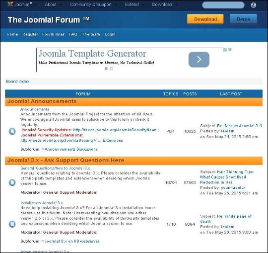 joomla helpmenu officialsupporforum