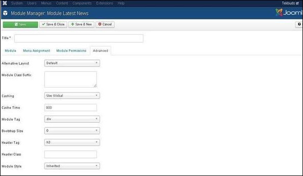 joomla latestnewsmodule step6