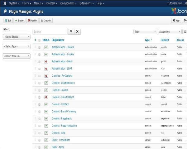 joomla plugin manager step2